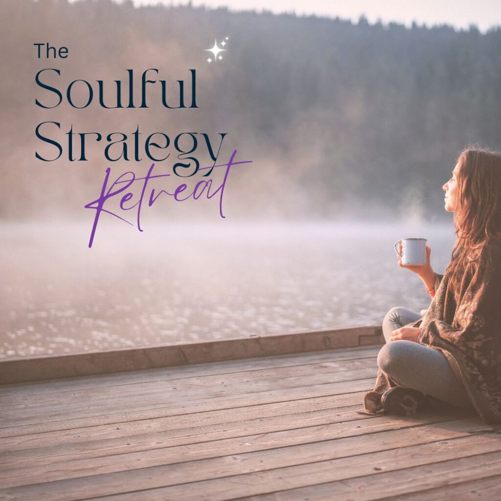 The Soulful Strategy Retreat - lady sitting on a dock, looking at a lake